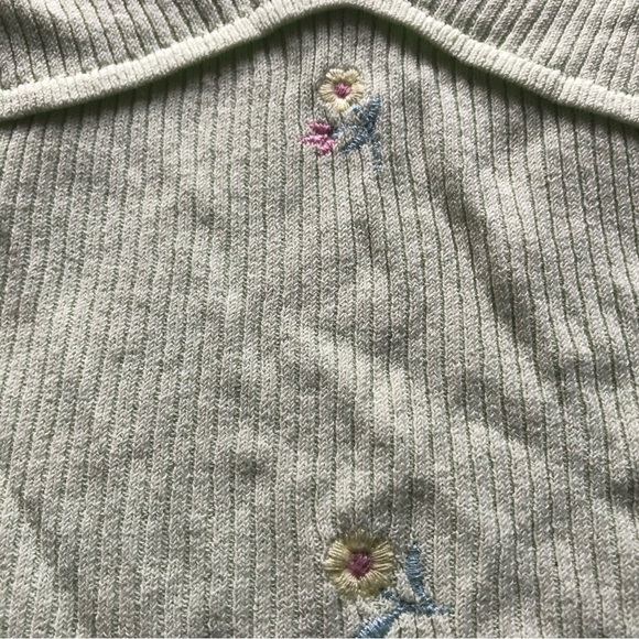 Zara Green knit Embroidered Tank - Picture 7 of 8